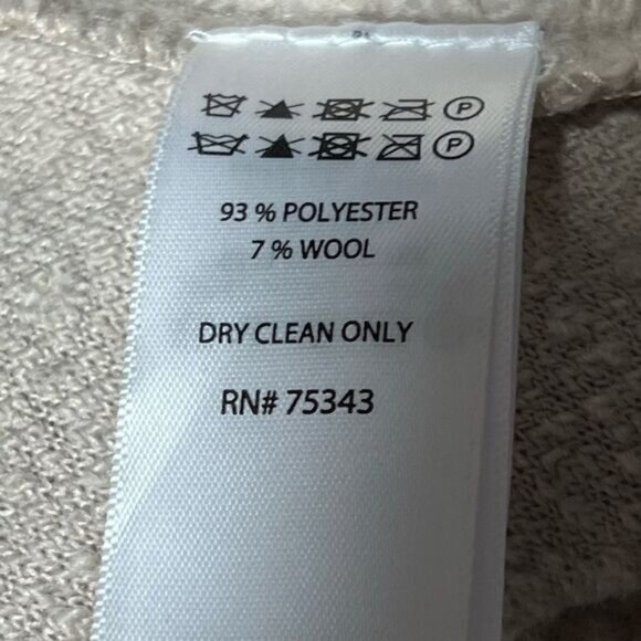 Anthropologie Joie Open front Belted Wool Blend Oatmeal Coat Sz S - Picture 10 of 10